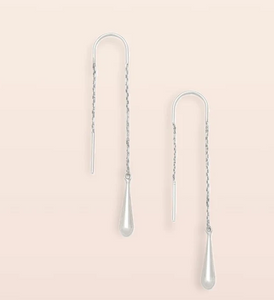 Refined Earring Collection - Teardrop Threader/Sterling Silver
