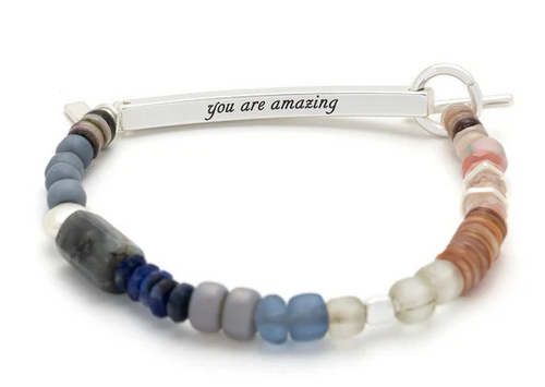 Hidden Message Bracelet - Amazing/Labradorite/Silver