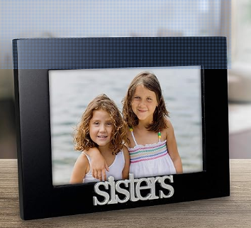 Malden International Designs Sisters Expressions Picture Frame, 4x6, Black