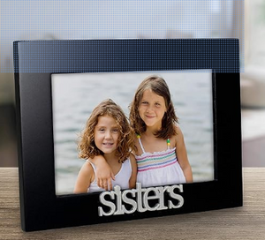 Malden International Designs Sisters Expressions Picture Frame, 4x6, Black