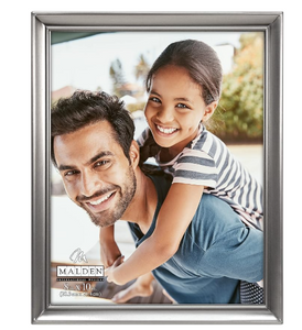 Malden International Designs Concourse Pewter Metal Picture Frame, 8x10