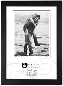 Malden International Designs Black Concept Wood Picture Frame, 5x7, Black