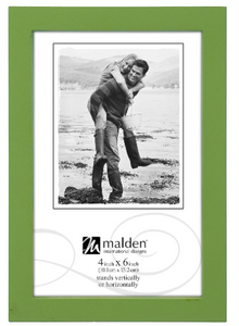 Malden International Designs Green Concept Wood Picture Frame, 4x6, Green