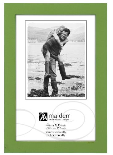 Malden International Designs Green Concept Wood Picture Frame, 4x6, Green
