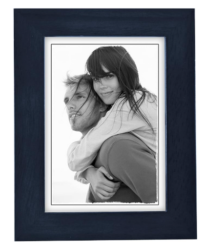 Malden International Designs 672-57 Linear Classic Wood Picture Frame, 5x7, Blue