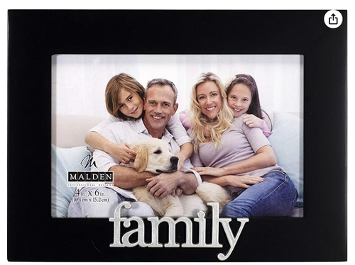 Malden International Designs Family Expressions Picture Frame, 4x6, Black