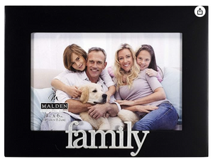 Malden International Designs Family Expressions Picture Frame, 4x6, Black