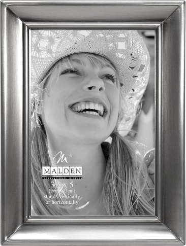 Malden International Designs Concourse Pewter Metal Picture Frame, 3.5x5, Silver - 192-35