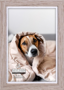 Malden International Designs 4 x 6 Two Tone Taupe and White Picture Frame