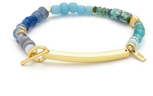 Hidden Message Bracelet - Brave/African Turquoise/Gold