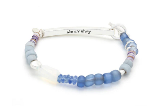 Hidden Message Bracelet - Strong/Opalite/Silver