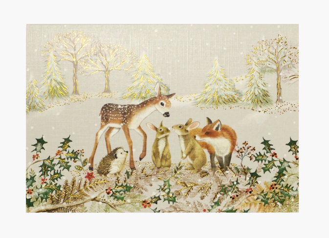 Furry Friends Small Boxed Holiday Cards