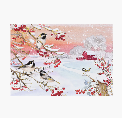 Snowy Songbirds Deluxe Boxed Holiday Cards