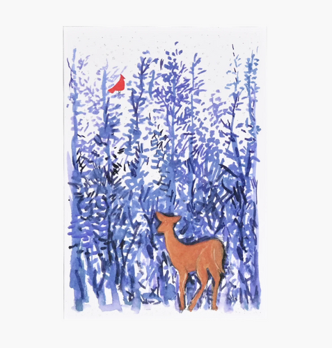 Winter Woodcut Small Boxed Holiday Cards