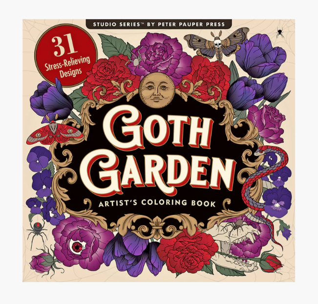Goth Garden Adult Coloring Book