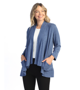 Brushed Hacci Draped Cardigan VP4-CBLT