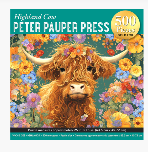 Highland Cow 500-Piece Jigsaw Puzzle