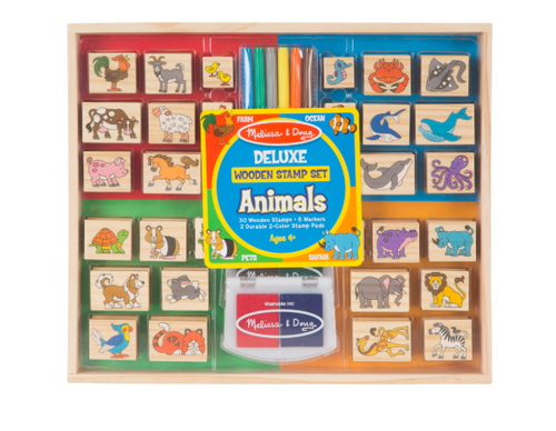 Deluxe Wooden Stamp Set - Animals