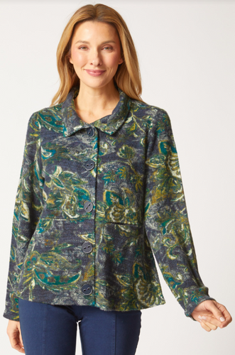 ASPEN KNIT PAISLEY HIGHLAND JACKET F25H