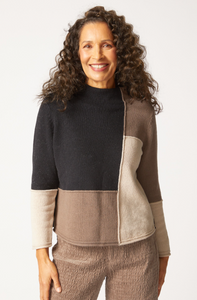 YIN YANG FUNNEL NECK PULLOVER F25H (TRUFFLE)