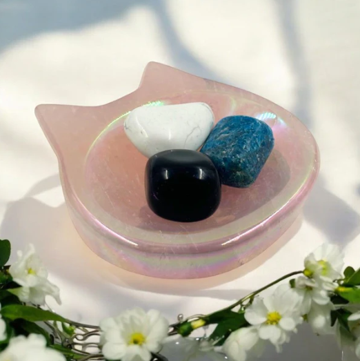 Aura Rose Cat Trinket Dish