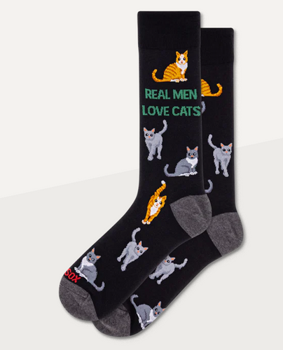Real Men Love Cats Mens Crew Socks