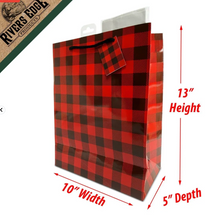Load image into Gallery viewer, Gift Bag Medium with Tissue Paper-Red Buffalo Check