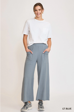 Load image into Gallery viewer, Linen Blend Striped Wide Leg Pants