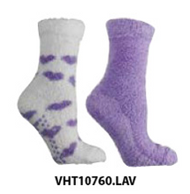 Load image into Gallery viewer, Lavender Infused 2-Pair Slipper Socks - Hearts