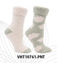 Load image into Gallery viewer, Lavender Infused 2-Pair Slipper Socks - Hearts