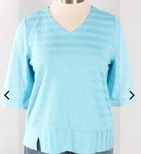 Load image into Gallery viewer, Shadow Stripe Cindy Tee - Elbow Sleeve Top