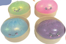 Load image into Gallery viewer, Large Glitter Squishy Bao Bun Dumpling with Steamer