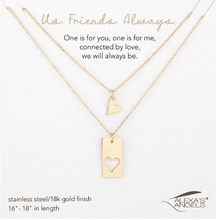 Load image into Gallery viewer, Alexa's Angels Us, Friends, Always "One for You, One for Me" Necklace Set