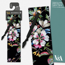 Load image into Gallery viewer, V&amp;A Bookmark - Black Floral
