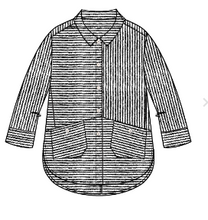 Load image into Gallery viewer, PASADENA KNIT STRIPE BUTTON FRONT SHIRT S26H