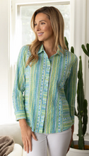 Load image into Gallery viewer, Crinkle Stripe Side Panel Shirt S26H