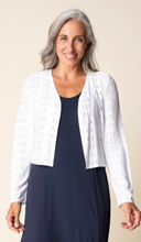 Load image into Gallery viewer, Eyelet Bloom Shawl Jacket S26H