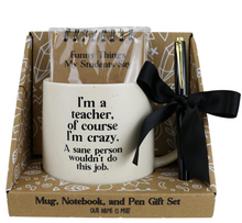 Load image into Gallery viewer, Teacher Mug Notepad Pen Set
