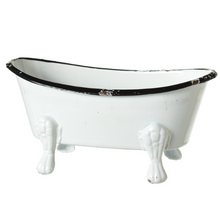 Load image into Gallery viewer, Black &amp; White Enamel Mini Bathtub