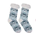 Load image into Gallery viewer, Berry Frost Snowflake Thermal Slipper Socks