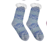 Load image into Gallery viewer, Berry Frost Snowflake Thermal Slipper Socks