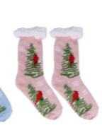 Load image into Gallery viewer, Christmas Cardinal Thermal Slipper Socks