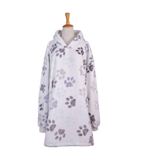 Load image into Gallery viewer, Paw Print Single Layer Oversize Blanket Pullover