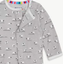 Load image into Gallery viewer, gray baa baa baby modal magnetic fuss free coverall