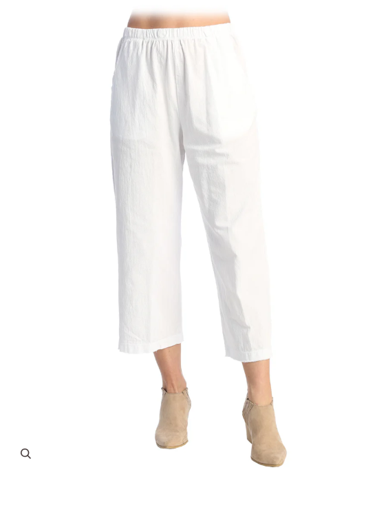 JESS & JANE MINERAL WASHED COTTON CROP PANTS - M107