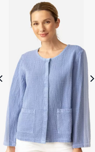 Sun Washed Jacquard Snappy Jacket