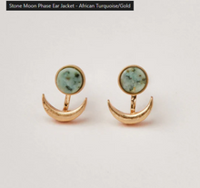 Load image into Gallery viewer, stone moon phase ear jacket