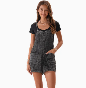 Vintage Black Romper with Adjustable Straps