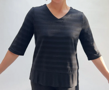 Load image into Gallery viewer, Shadow Stripe Cindy Tee - Elbow Sleeve Top