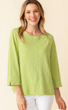 Load image into Gallery viewer, Cotton Pebble Cover-Stitch Boatneck Tee